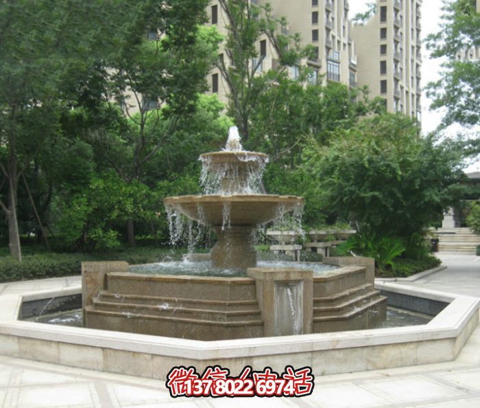 精美石雕大型噴泉，美化小區(qū)廣場(chǎng)景觀