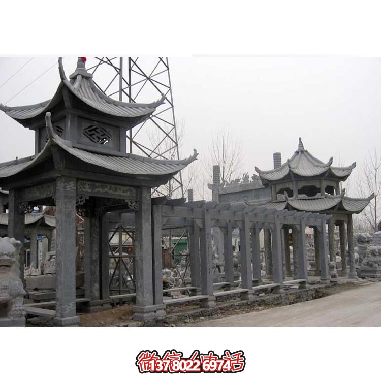 精美石雕，時(shí)尚的大理石長廊營造絕美的戶外公園雕塑