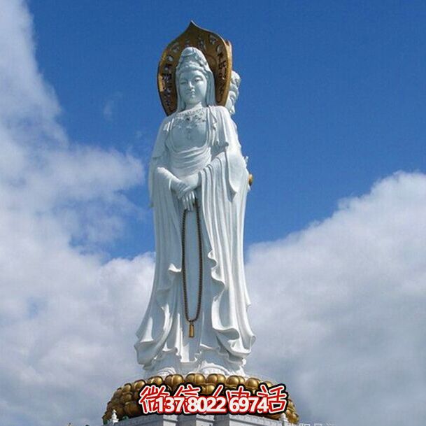 古老石雕觀音菩薩雕塑，景區(qū)大型面積景點