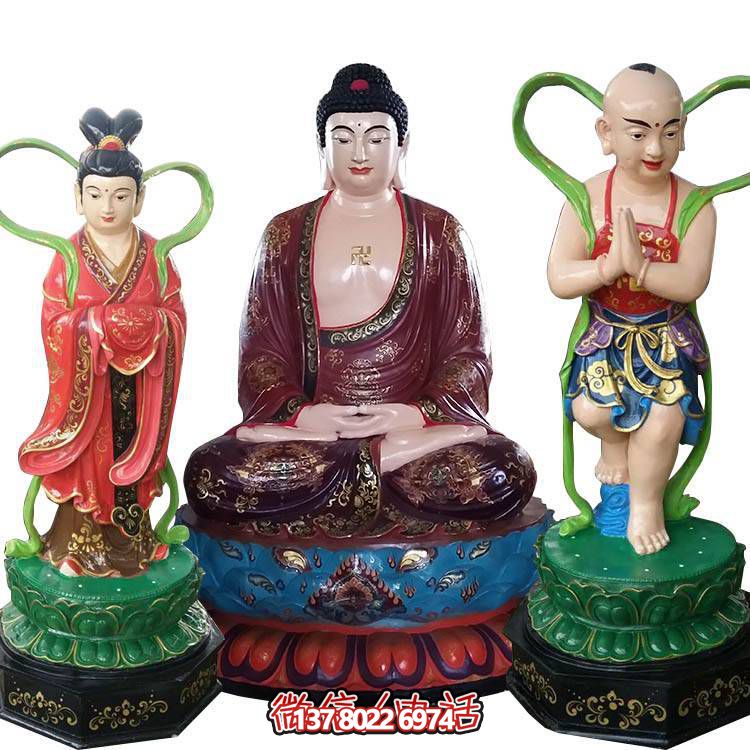 融合玻璃鋼、玻璃、彩繪技術(shù)的戶外景觀如來(lái)雕塑