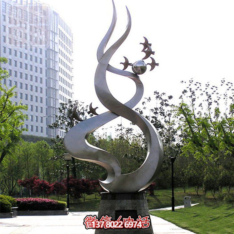 不銹鋼拋光雕塑藝術(shù)-展現(xiàn)自然飛翔美的戶(hù)外公園景觀主題