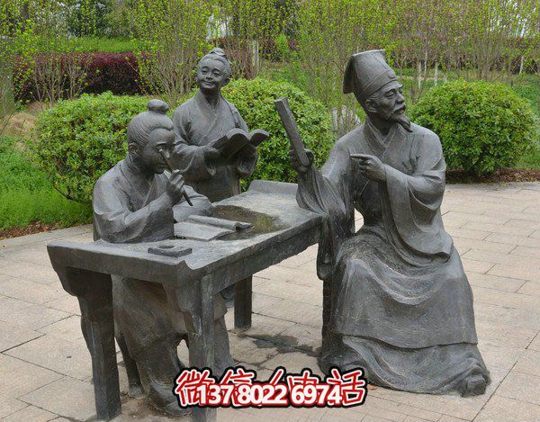 古代庭院景區(qū)，一起讀書、雕塑、感受古風