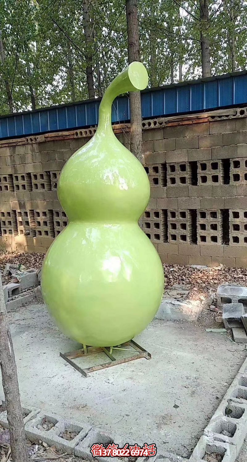 玻璃鋼烤漆園林葫蘆雕塑，點亮景區(qū)
