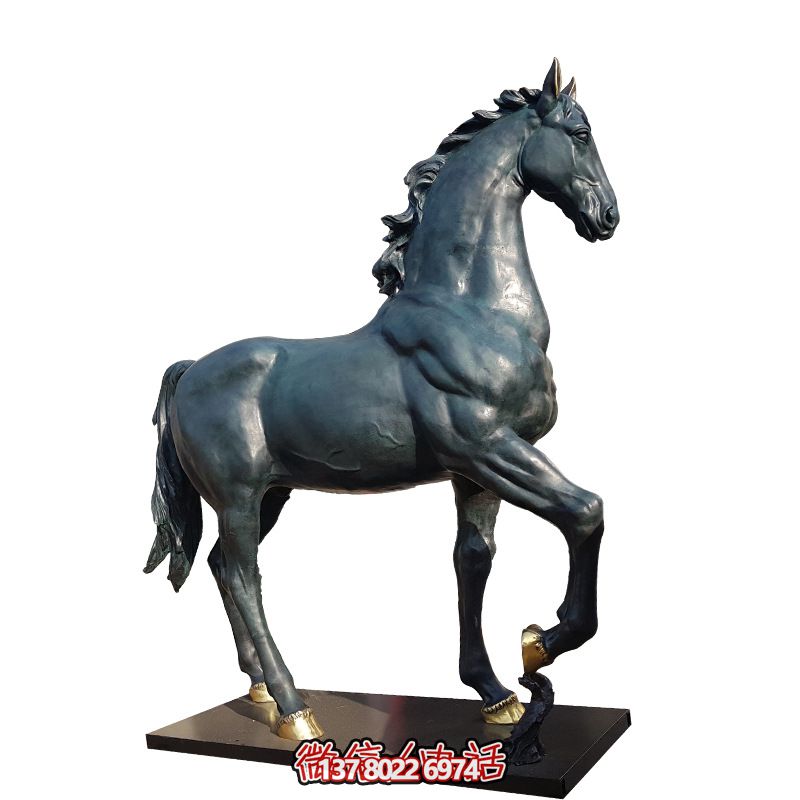玻璃鋼馬雕塑，大型仿真動(dòng)物裝置，裝飾景區(qū)、廣場