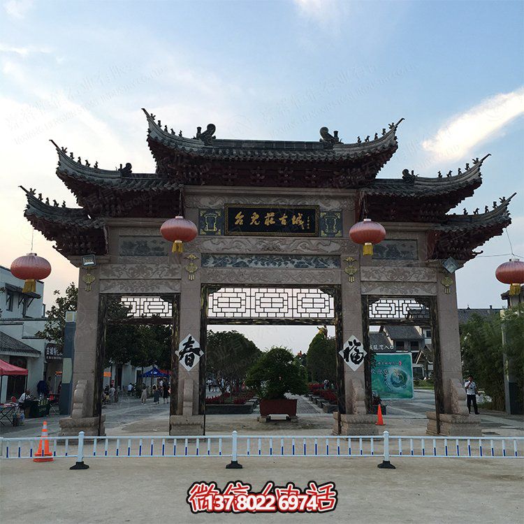 景區(qū)大型中式牌坊戶外雕塑——讓您走進古典庭院