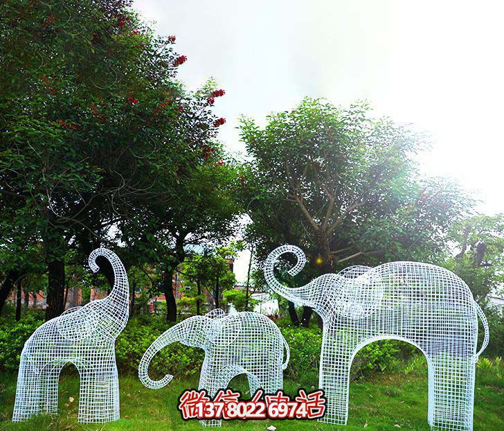 戶外草坪不銹鋼鏤空創(chuàng)意大象雕塑 戶外草坪不銹鋼鏤空創(chuàng)意大象雕塑