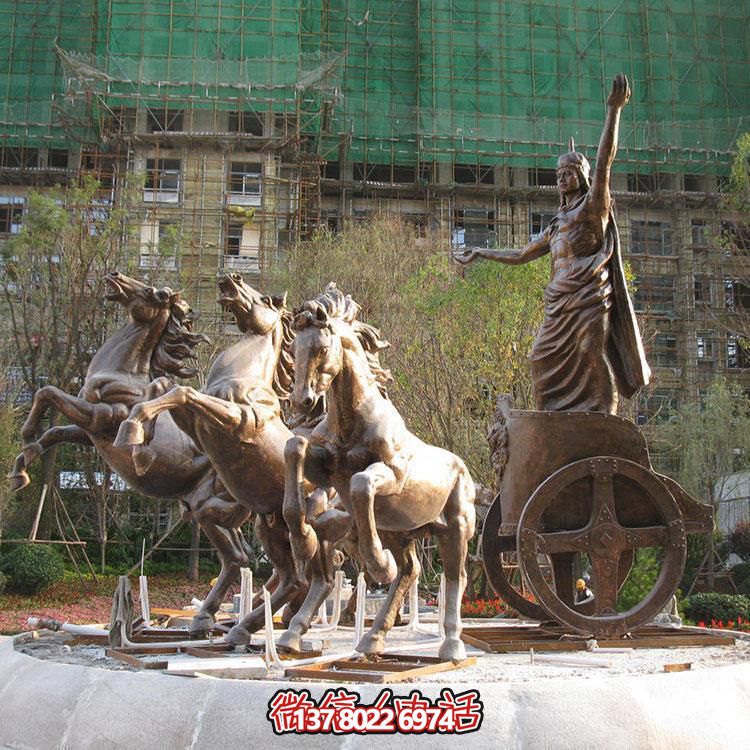 玻璃鋼太陽神阿波羅戰(zhàn)車廣場(chǎng)步行街景區(qū)雕塑