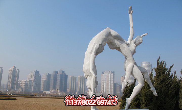 花園創(chuàng)意不銹鋼運動體操雕塑 花園創(chuàng)意不銹鋼運動體操雕塑