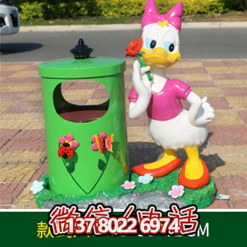 公園一只愛護環(huán)境的唐老鴨玻璃鋼雕塑 公園一只愛護環(huán)境的唐老鴨玻璃鋼雕塑