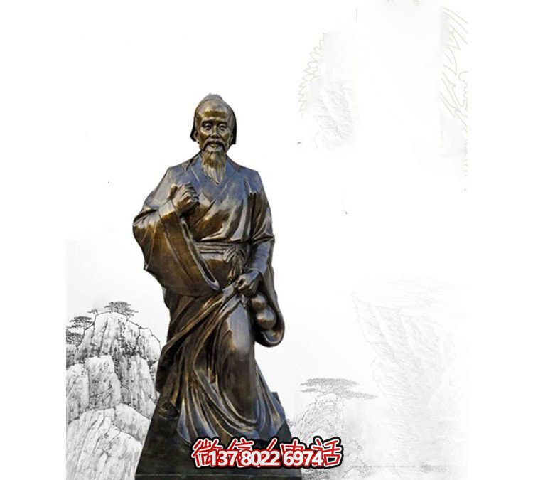 景區(qū)玻璃鋼仿銅古代名醫(yī)華佗雕塑 景區(qū)玻璃鋼仿銅古代名醫(yī)華佗雕塑