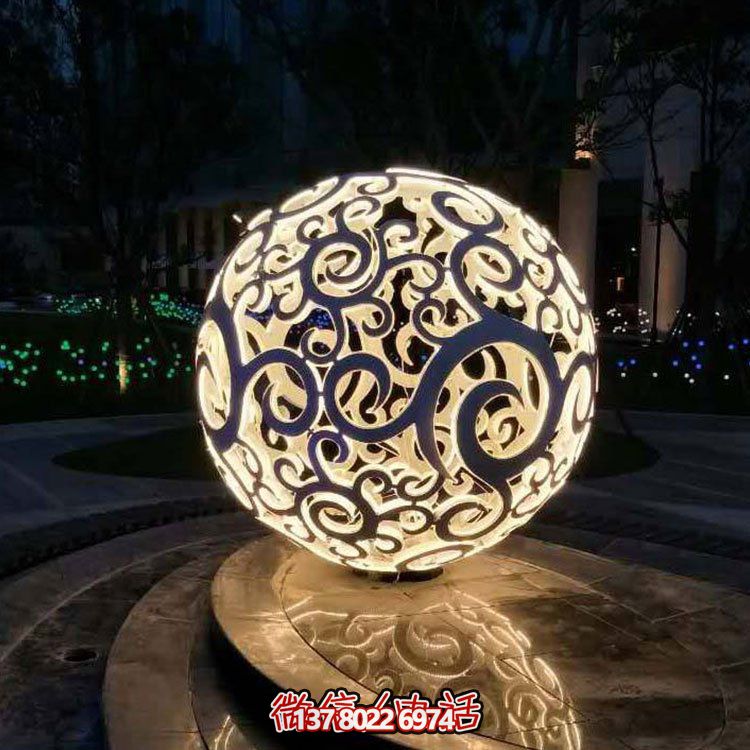 不銹鋼戶(hù)外園林景觀照明鏤空球