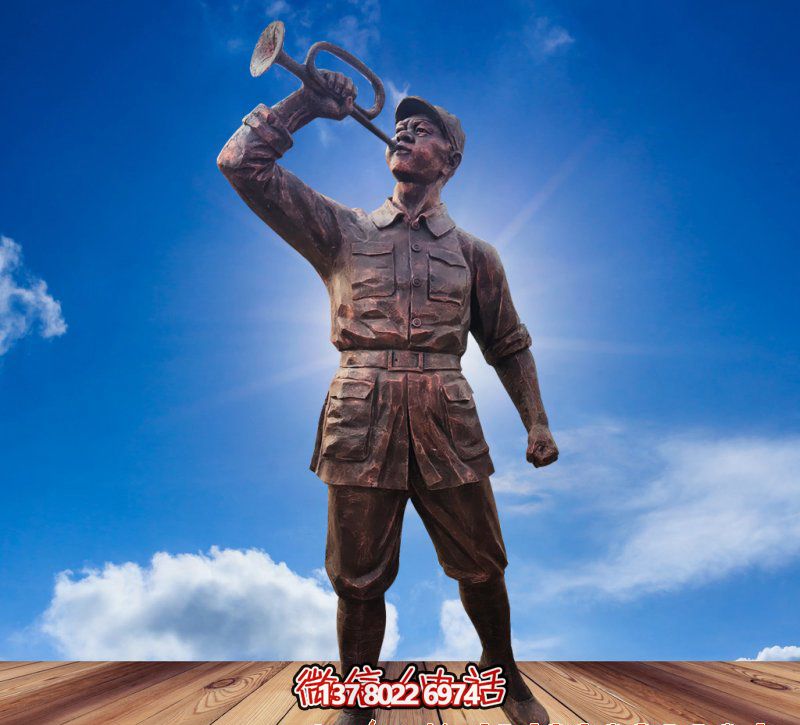 廣場銅雕吹號角的紅軍雕塑 廣場銅雕吹號角的紅軍雕塑