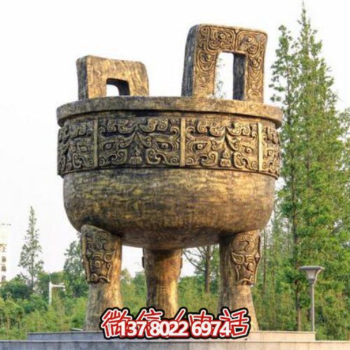 大型戶(hù)外園林銅雕圓鼎雕塑