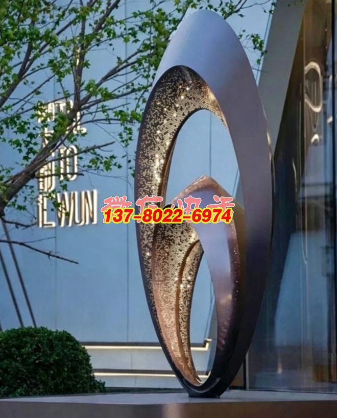 城市之光：交融的未來(lái)——不銹鋼景觀雕塑