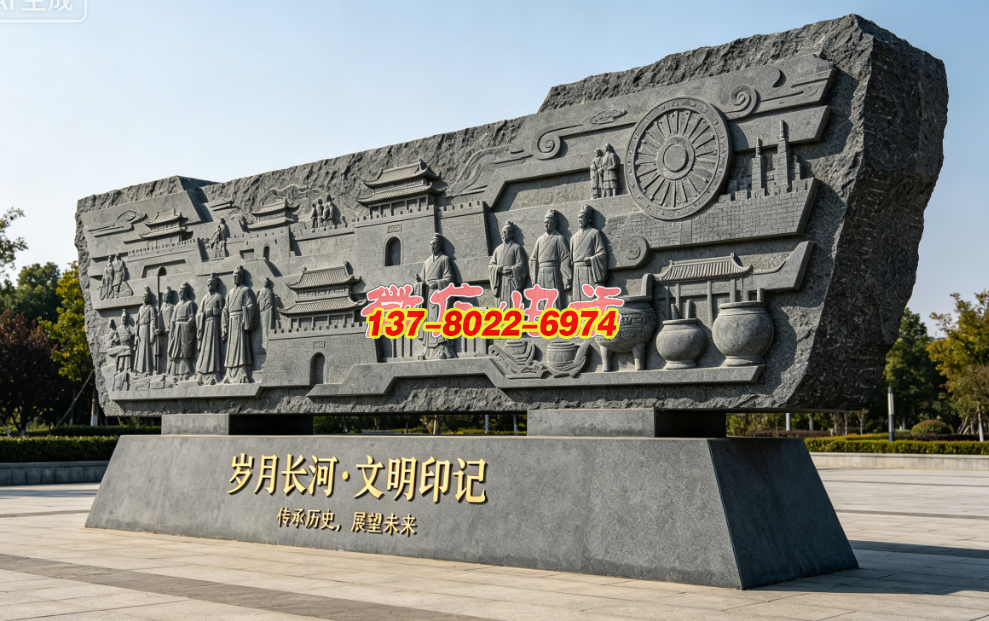 歲月長(zhǎng)河?文明印記浮雕群雕